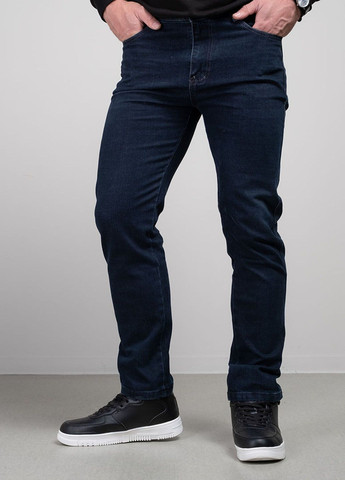 Синие демисезонные прямые джинсы мужские 341962 Power
