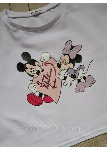 Белый летний детский летний костюм для девочки из микки, на 10,12 лет. Kids