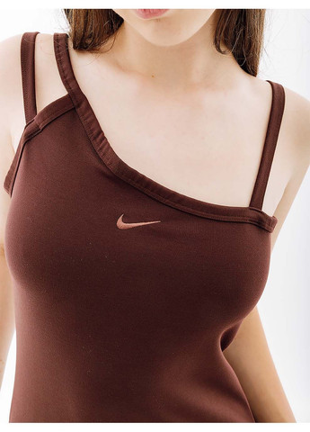 Бордовое женское платье w nsw evrdy mod aysm tnk drss бордовый Nike однотонное