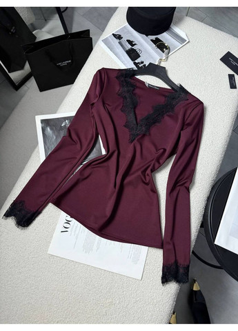 Лонгслів жіночий з мереживним декольте MonCher (373069905)