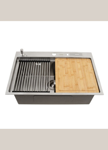 Комплект мийки на кухню та змішувача з нержавіючої сталі NS-7048 Nett (316390674)