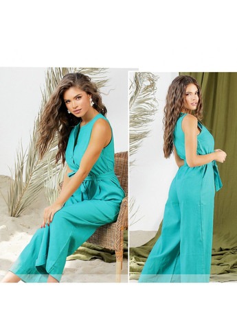 Комбінезон Liton бірюзовий льон