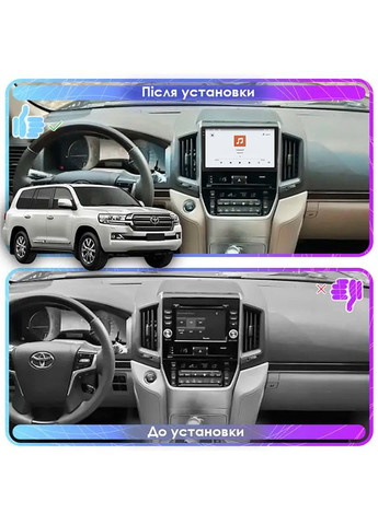 Штатна магнітола 9" для Toyota Land Cruiser 200 Series Рестайлінг 2 2015-2021 4/64 QLED Prime 3 шт. Lesko (336197627)