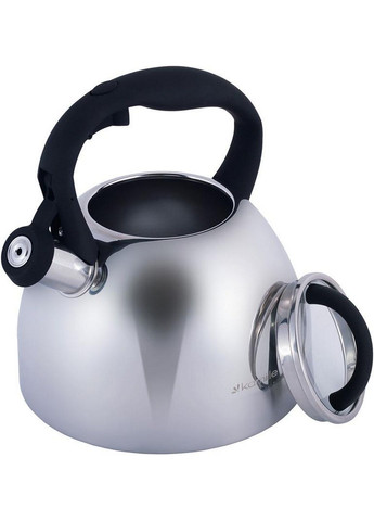 Чайник Whistling Kettle 2.7л зі свистком та скляною кришкою Ø20х23 см Kamille (289462864)