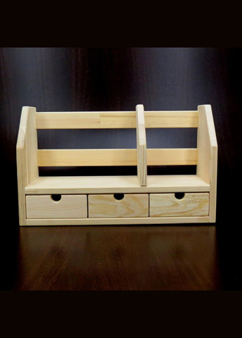 Настольная книжная полка из дерева Даль ваниль (КПЛ-001802) No Brand (328414422)