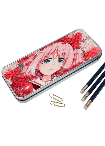 Пенал школьный для мальчика и девочки металлический Аниме Бездарная Нана #009 7*18 см Silver No Brand (309159237)