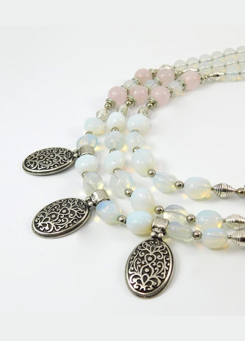 Намисто "Рожевий світанок" Кварц, Місячний камінь синтетичний Fursa fashion (322315291)