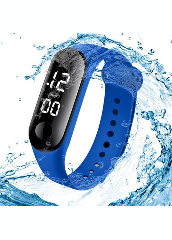 Детские сенсорные электронные часы с браслетом водонепроницаемые Синий PRC (262890088)