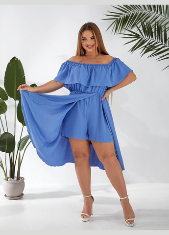 Блакитна пляжна, повсякденний, кежуал, вечірня жіноча сукня-комбінезон Asi.Store.ua