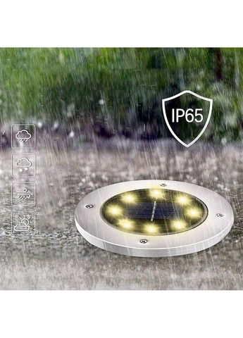 Уличный фонарь на солнечной батарее 4 шт с автоматическим включением садовый светильник с 8 светодиодами No Brand (361161957)