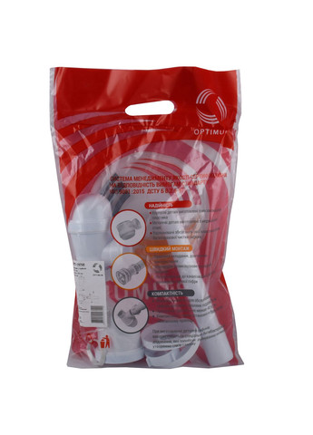 Сифон для писсуара с трубкой 40/32*200, розетками 32 и 40 OPTI-19708 optimum (369502728)