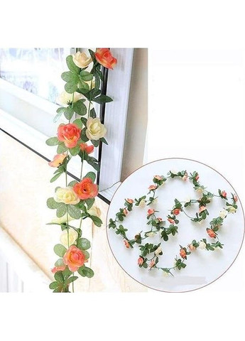 Искусственные цветы лиана, для декора комнат, террариумов и прочего, 2,5 метра, имитация живых цветов, весенний желтый No Brand (370290263)