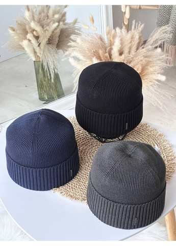 Шапка Мужская Jacquard на флисе, классическая мужская зимняя шапка No Brand (362917691)