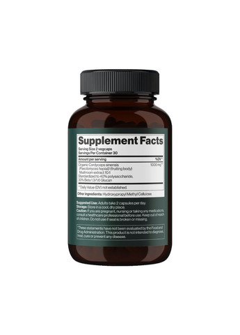 Cordyceps Mushroom 1000 mg - 60 vegcaps Mind Shi (369396441)