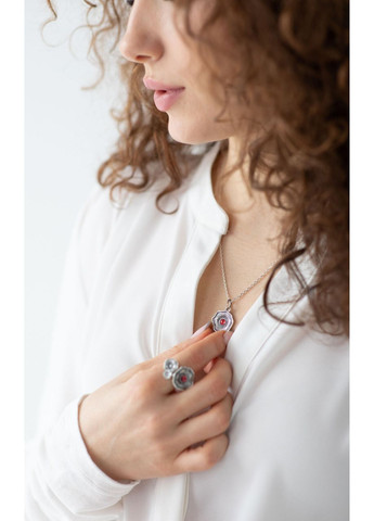 Кулон цветок серебряный Мальва Rose 925 Флора Skifska Etnika (364203062)