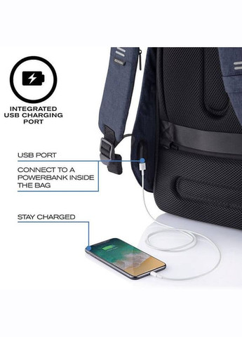Городской рюкзак Анти-злодей Bobby Hero Small Navy Blue (P705.705) XD Design (322200438)