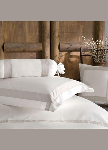 Комплект постельного белья Banda K.Beyaz Bej сатин люкс 220-200 см Tivolyo Home (321999776)