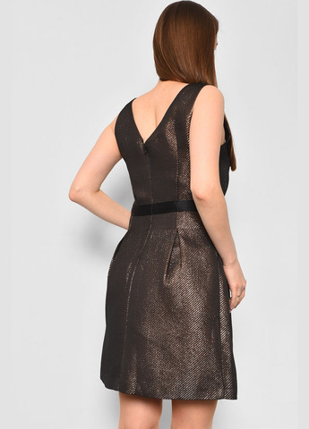 Коричневое коктейльное платье женское коричневого цвета в стиле ампир Let's Shop однотонное
