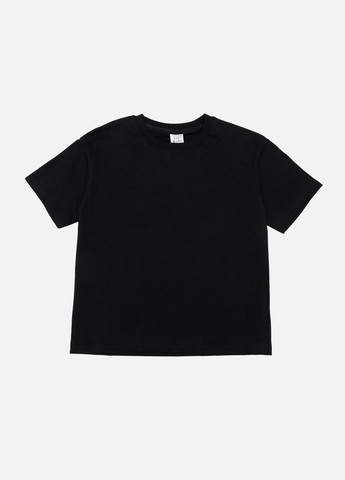 Черная летняя футболка с коротким рукавом для мальчика цвет черный цб-00243549 Lizi Kids