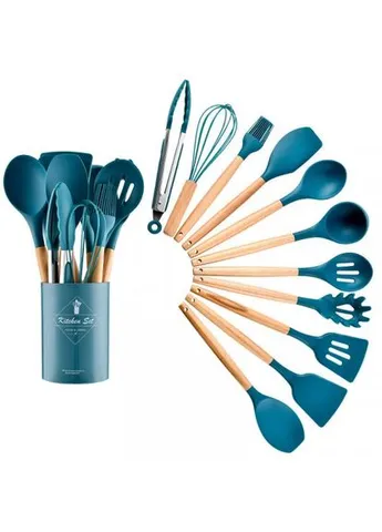 Набор кухонных принадлежностей силиконовый Kitchen Set RB-2239 синий (12 предметов) Digital (393959794)