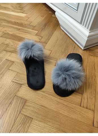 Жіночі тапочки для ламінату з натуральним хутром паркетні тапочки Belsta тапочки з песцем хутряні шльопанці No Brand (361443669)