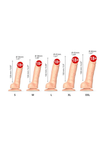 Фалоімітатор SLIDING SKIN REALISTIC DILDO VANILLE - XL Strap-On-Me (303910992)