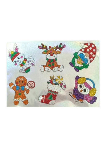 Набір для творчості зі стразами "Happy New Year" 187127, 12 наліпок GoToArt (369669643)