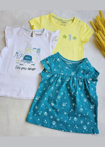 М'ятна літня набір дитячих футболок для дівчаток Lupilu Футболка