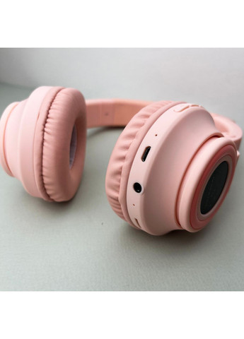 Беспроводные наушники Cat Ear розовые накладные для детей и подростков Bluetooth 5.0 Borofone Air Max (372460095)