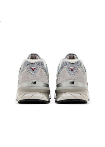Бежеві всесезонні кросівки new balance No Brand 990 V5 Grey White