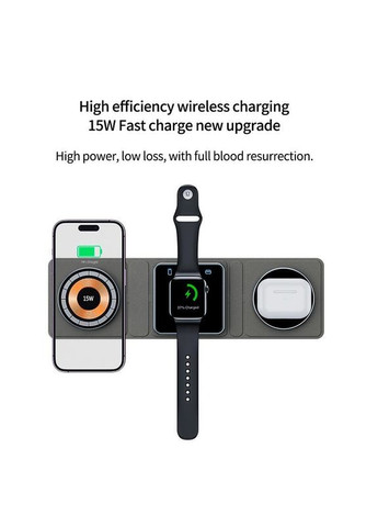 Заряджання Qi 3in1 Foldable Magnetic Wireless Charger XYJ X8 для Phone, Apple Watch, AirPods Xyz (279553734)
