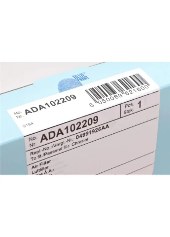 Фільтр повітряний Chrysler, Dodge, FIAT (вир-во ) ADA102209 Blue Print (366182608)