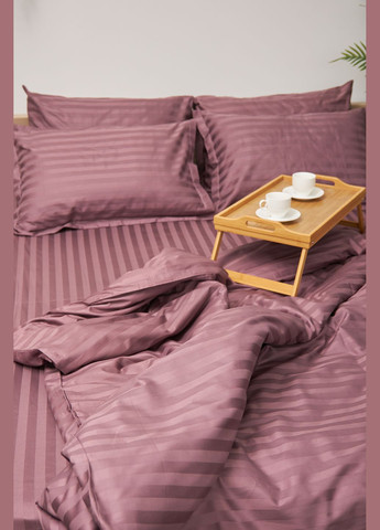 Комплект постільної білизни євро 200х220 наволочки 4х50х70 Satin Stripe (MS-820000538) Moon&Star Garnet (284416438)