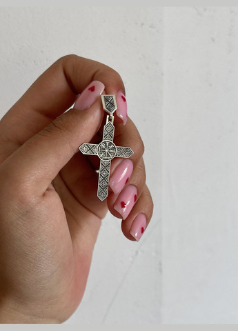 Хрестик срібло 925 проби Вегвізир з компасом No Brand (328599318)