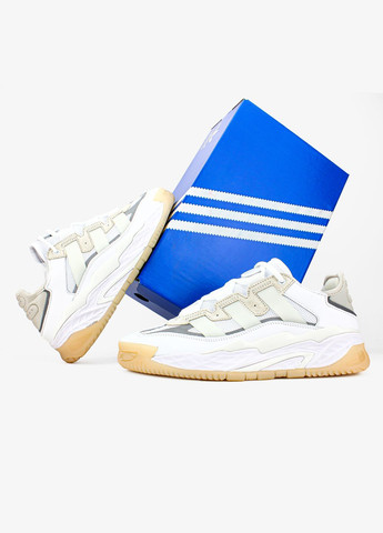 Білі Осінні кросівки чоловічі і жіночі adidas niteball white gum | адідас найтбол білі No Brand