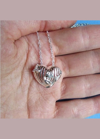 Посеребрённый кулон на цепи Сердце с тюльпанами Fashion Jewelry (338431178)