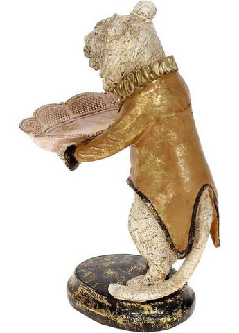 Фигурка декоративная "Белый Тигр с Подносом" 25см, полистоун Bona (329896142)