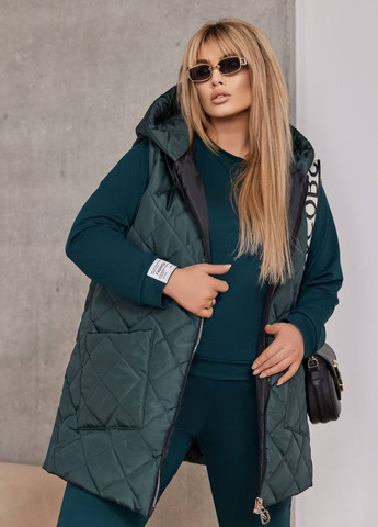 Костюм трійка: джогери, світшот та стильний подовжений жилет Tik-Tak (341736256)