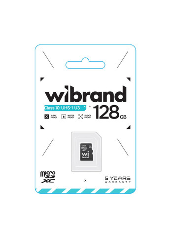 Карта Пам'яті MicroSDHC 128gb UHS-1 U3 10 Class Wibrand (337994437)