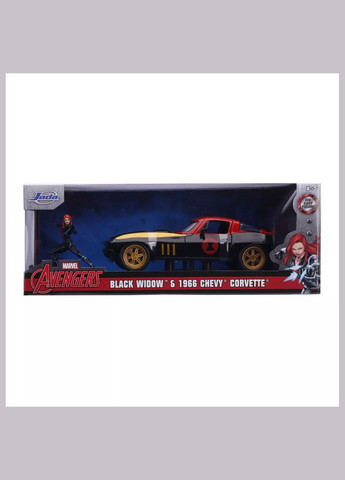 Автомодель Marvel Black Widow Chevrolet Corvette з фігуркою 1:24 (253225014) Jada (333252762)