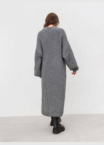 Сіра в'язана сукня "" світло-сіра Romashka однотонна