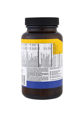 Мультивітаміни для чоловіків Multivitamin & Mineral, без заліза, 120 таблеток Country Life (361115418)