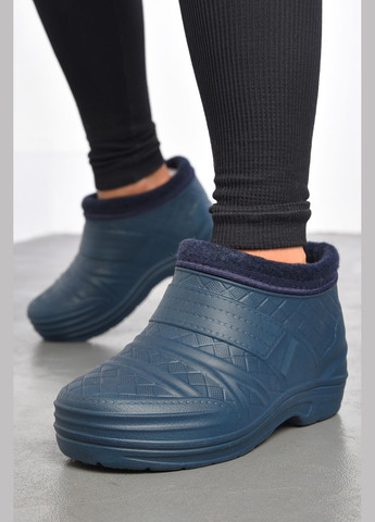 Калоші жіночі на хутрі темно-синього кольору Let's Shop (302660533)