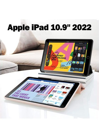 Чехол-книга Tri Fold Soft TPU Silicone для Apple iPad 10.9" 2022 Pink BeCover (360419390)