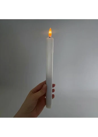 Набор из 2 светодиодных свечей (LED), белый, 25,5 см ELISEY (386672787)