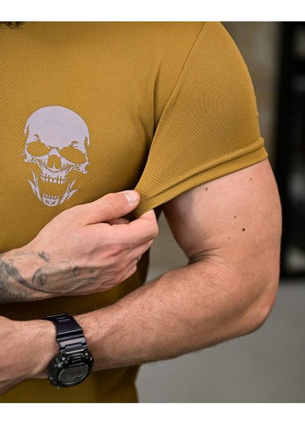 Тактична чоловіча футболка Череп койот No Brand (351375888)