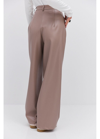 Жіночі прямі штани з екошкіри чорні Arjen (317233866)