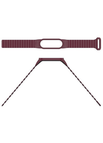 Ремешок Dual color Magnetic для Xiaomi Mi Band 7/6/5/4/3 Сливовый Epik (372163503)