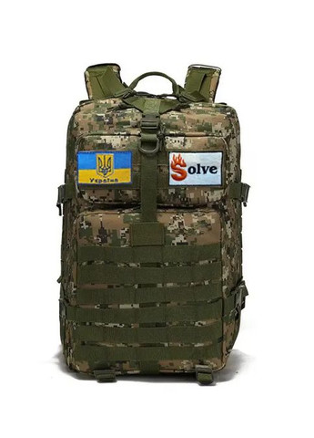 Тактический производный рюкзак на 45 л D3-GGL-307 Темный пиксель Solve (362043592)