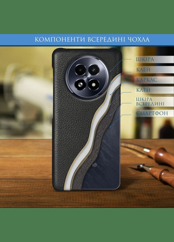 Шкіряна накладка Cover для Realme 13 5G Чорний (78278) Stenk (316651223)